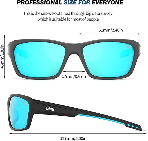 Miniatura 2 de BLBAN Lentes de sol polarizados deportivos para hombres y mujeres, ligeras, marco TR90, béisbol, ciclismo, correr, lentes TAC