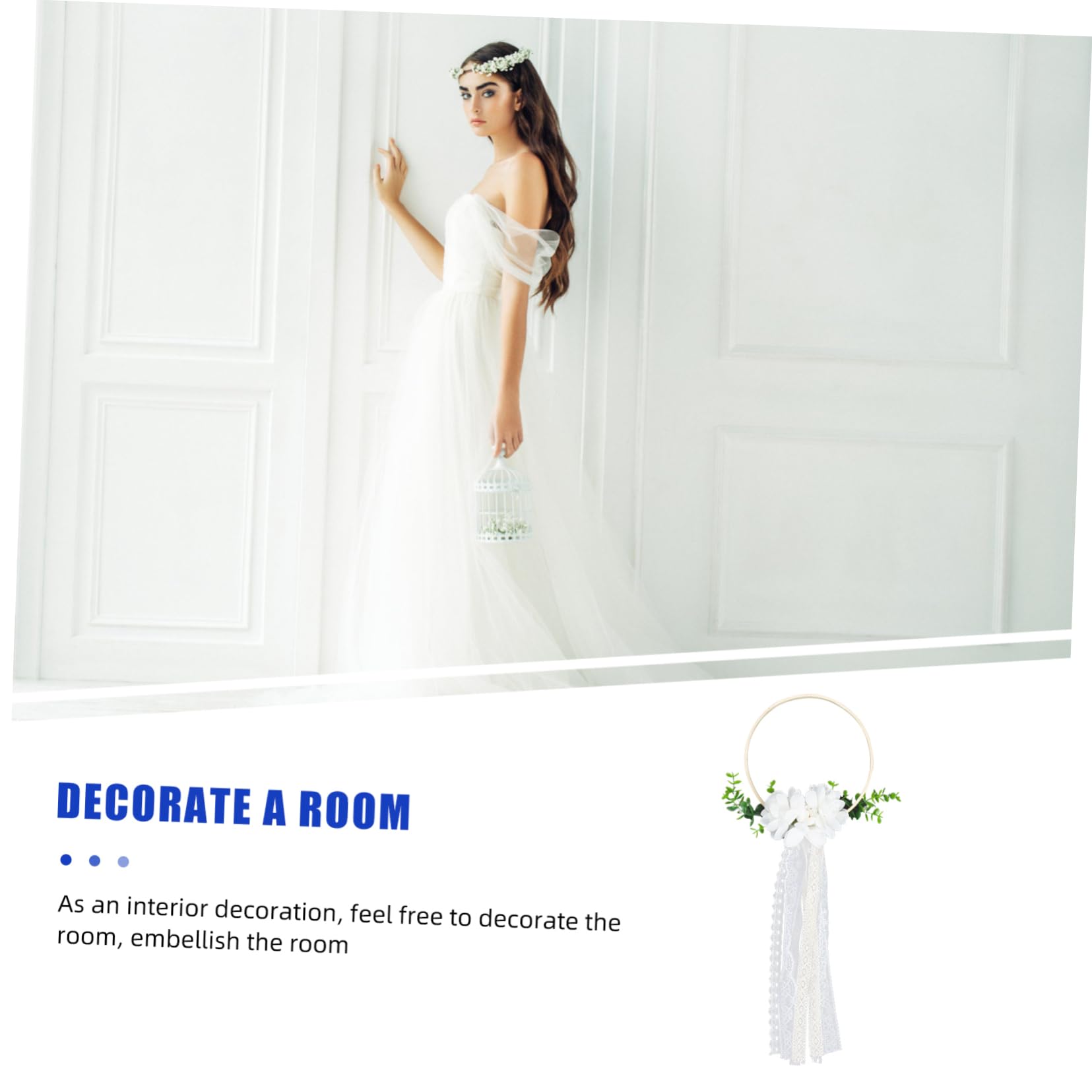 IMIKEYA 5stücke Hochzeits-Handheld-Blumenkranz Für Braut Fotorequisiten Für Dekorationsaccessoire Für Hochzeitskleid Kunstblumen Für Feierlichkeiten