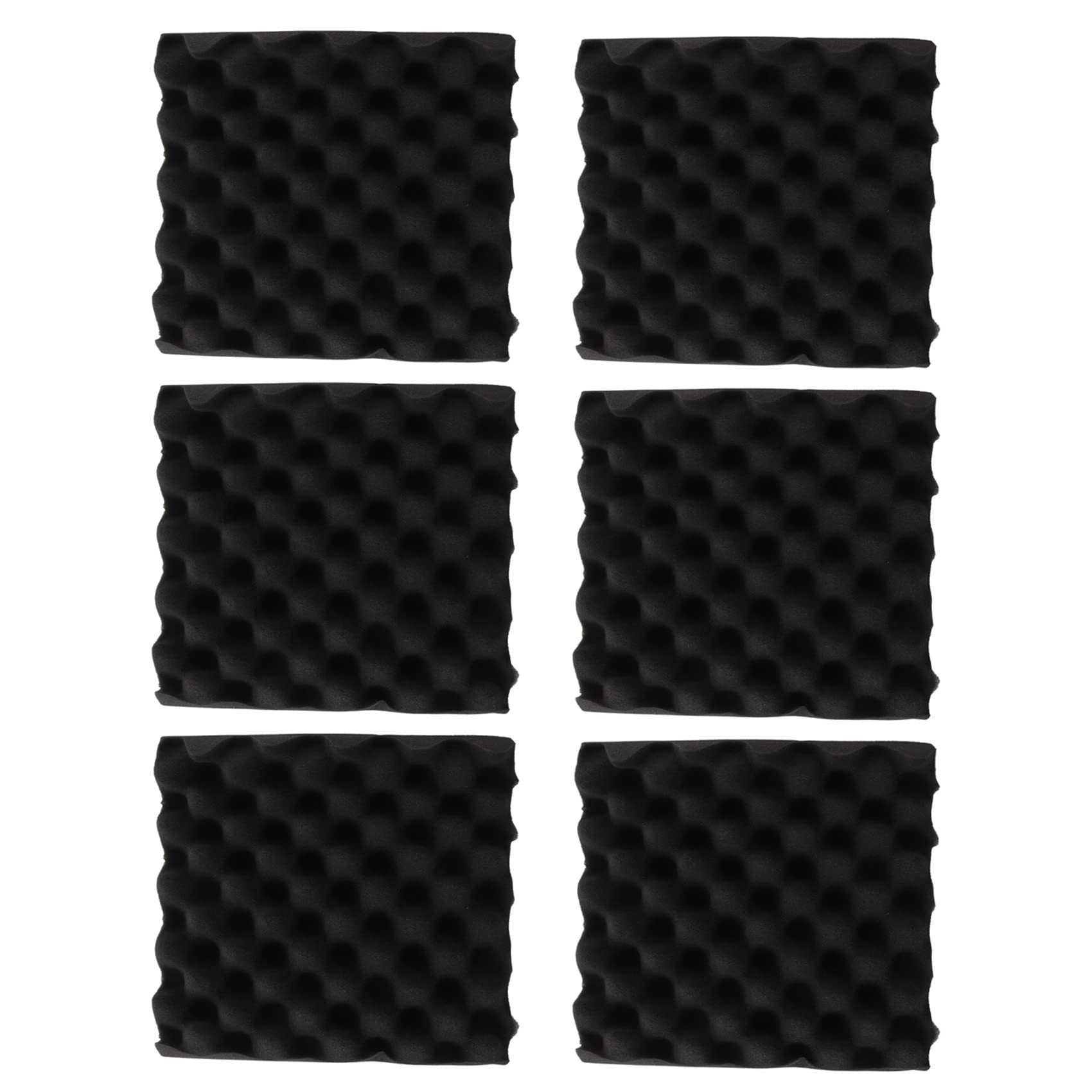 6 Pieces 25 x 25 x 5 cm Acoustic Foam Egg Crate Studio Treatment