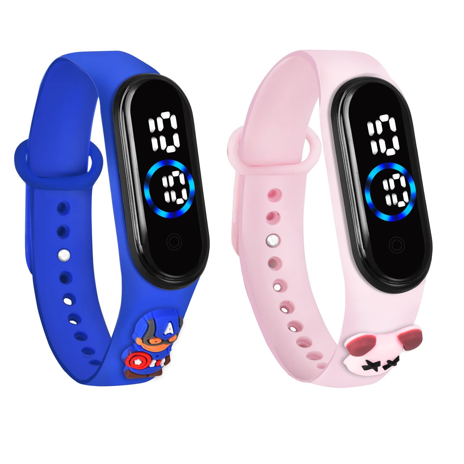 Navkar Crafts Digital Kids LED Children Fashion Wrist Band Watch for Boys and Girls (Blue LightPink) (B0BTP7J13V) Amazon Price History, Amazon Price Tracker