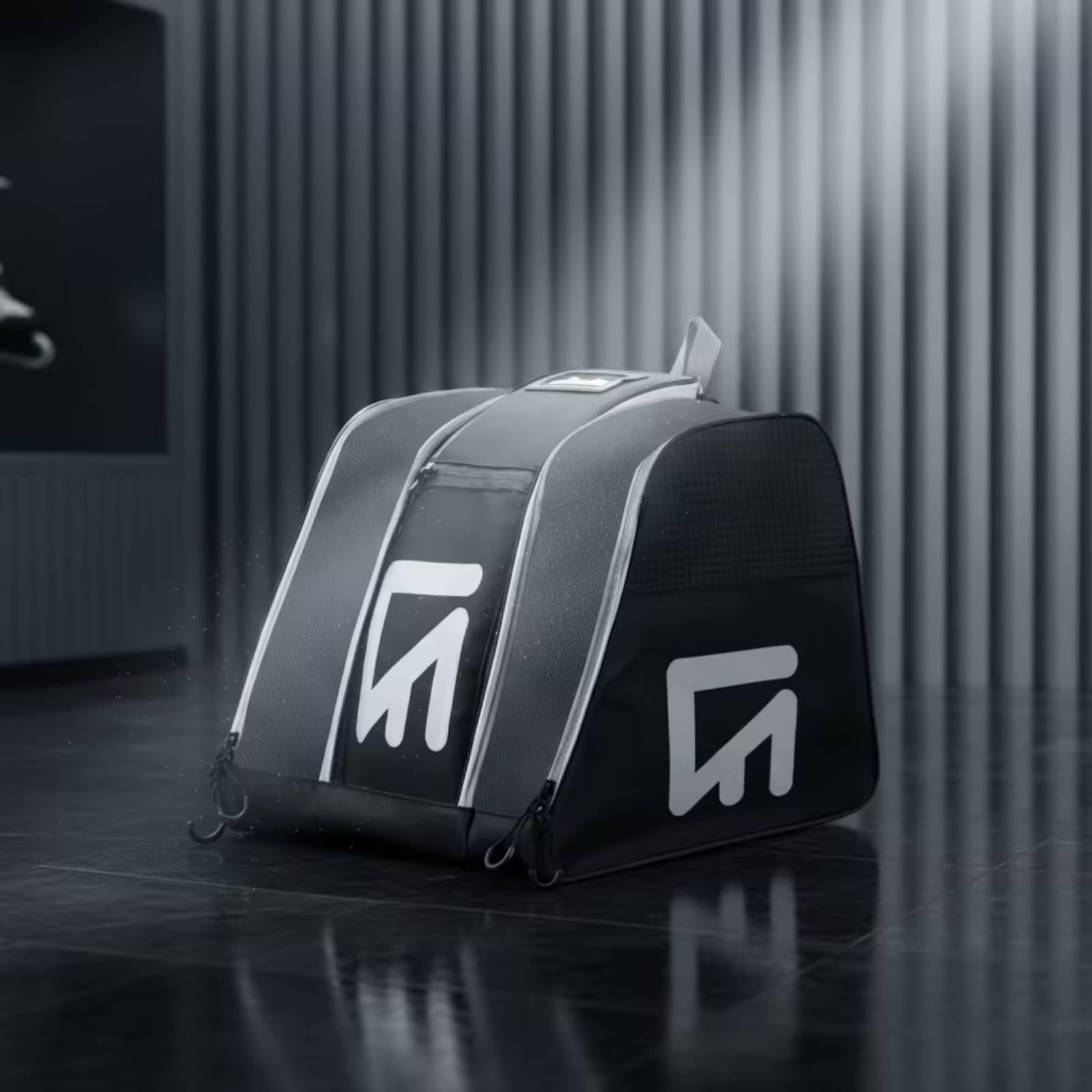 Skate-Rucksack mit Netzbelüftung gäumig Inlineskate-Rucksack strapazifähig Inlintasche für Training, Array, Schwarz