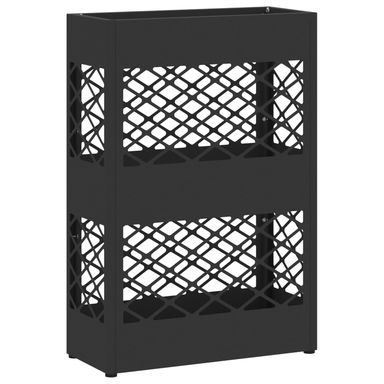 vidaXL Umbrella Stand Black Steel Powder Coated Durable Standard