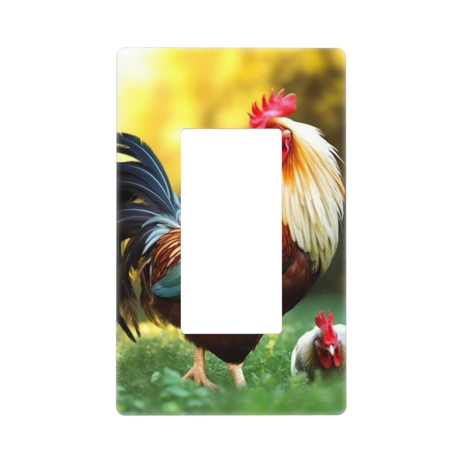 Kloph Style N Decorator Wall Plate 1 Gang Light Switch Covers Decorator Receptacle Outlet Covers Beautiful Rooster Hen Wall Plates For Electrical Outlets Plug Cover Single Rocker Switch Plates