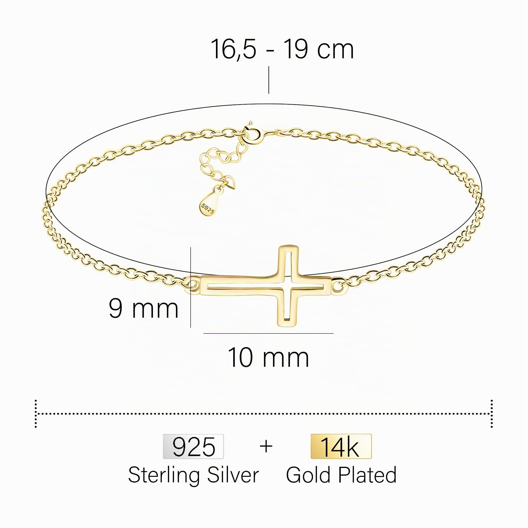 Sofia Milani - Bracciale da Donna in Argento 925 - Ciondolo a Croce