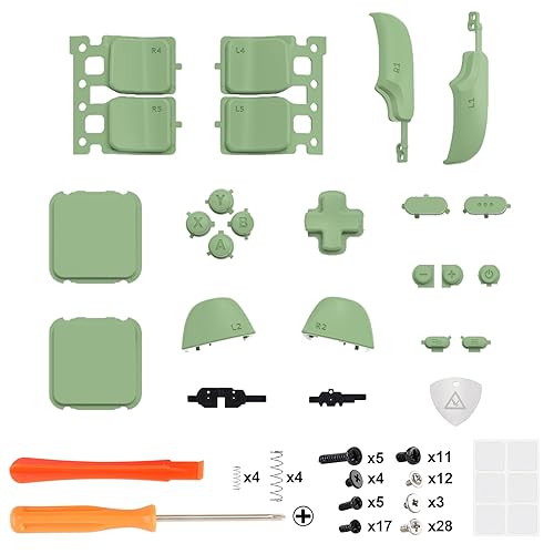 Miniatura 2 de eXtremeRate Juego completo de botones de repuesto verde Matcha para Steam Deck, DIY ABXY D-pad Trackpad parachoques botones de disparo y herramienta