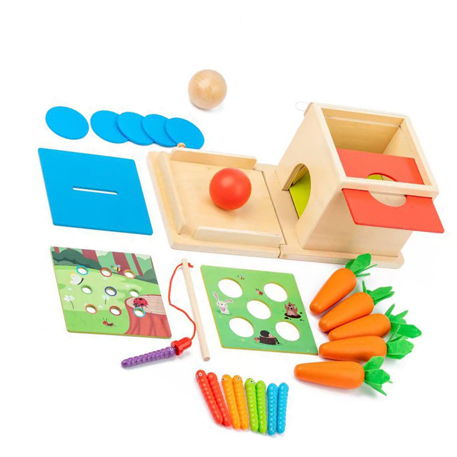 Giocattoli a forma di dadi in legno per bambini Il colore e la selezione della forma del gioco di conteggio pesca sensoriale e attività della tavola per sviluppare abilità motorie