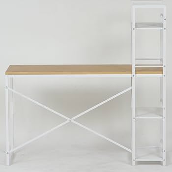 Amazon｜不二貿易 収納ラック付き パソコンデスク 幅120.5cm