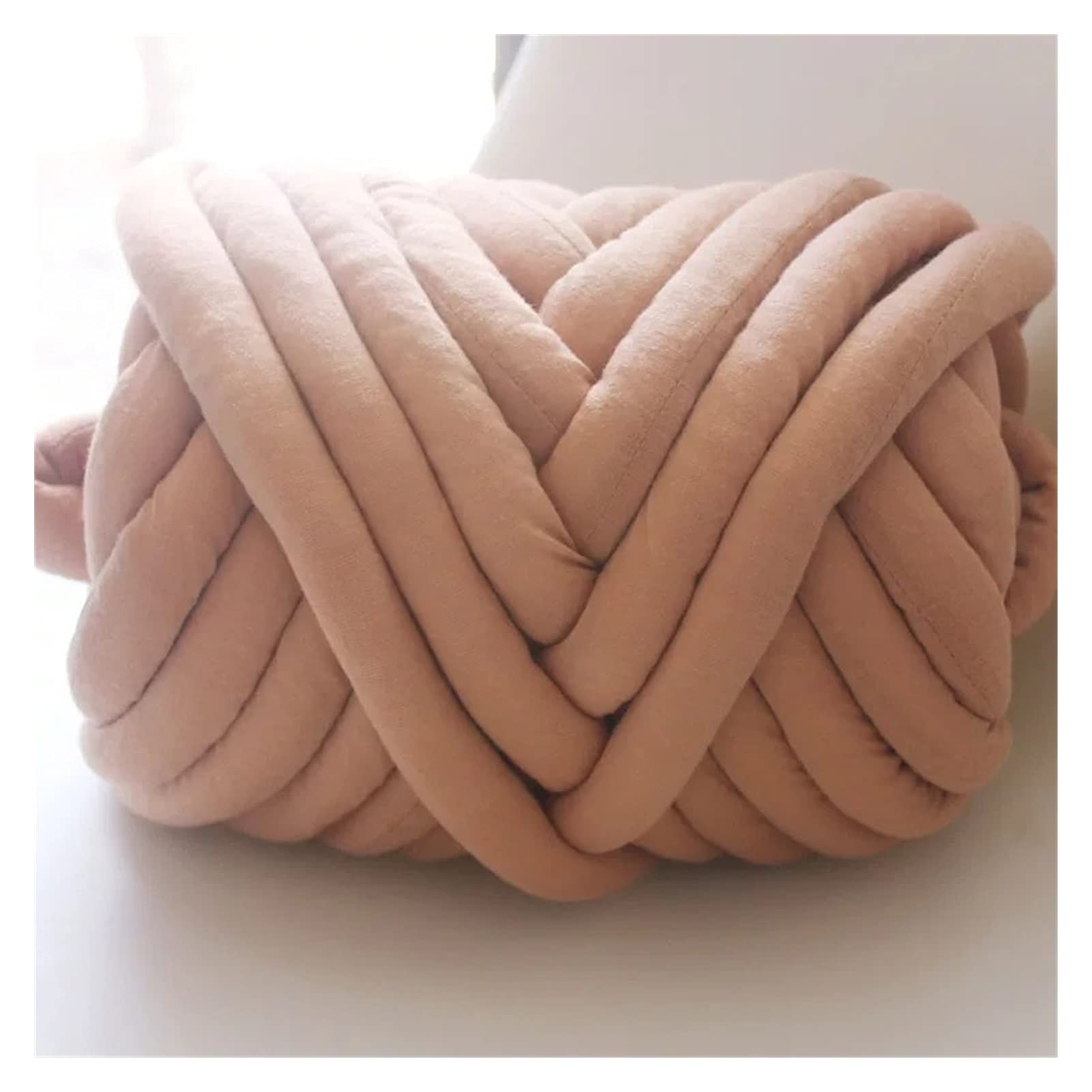 Super Chunky Fils Washable Main Tricot de Tricot De Couverture Tube en Coton Tube en Coton Merino Laine Alternative Animaux acceptés 250g Laine Fils (Color : Camel)