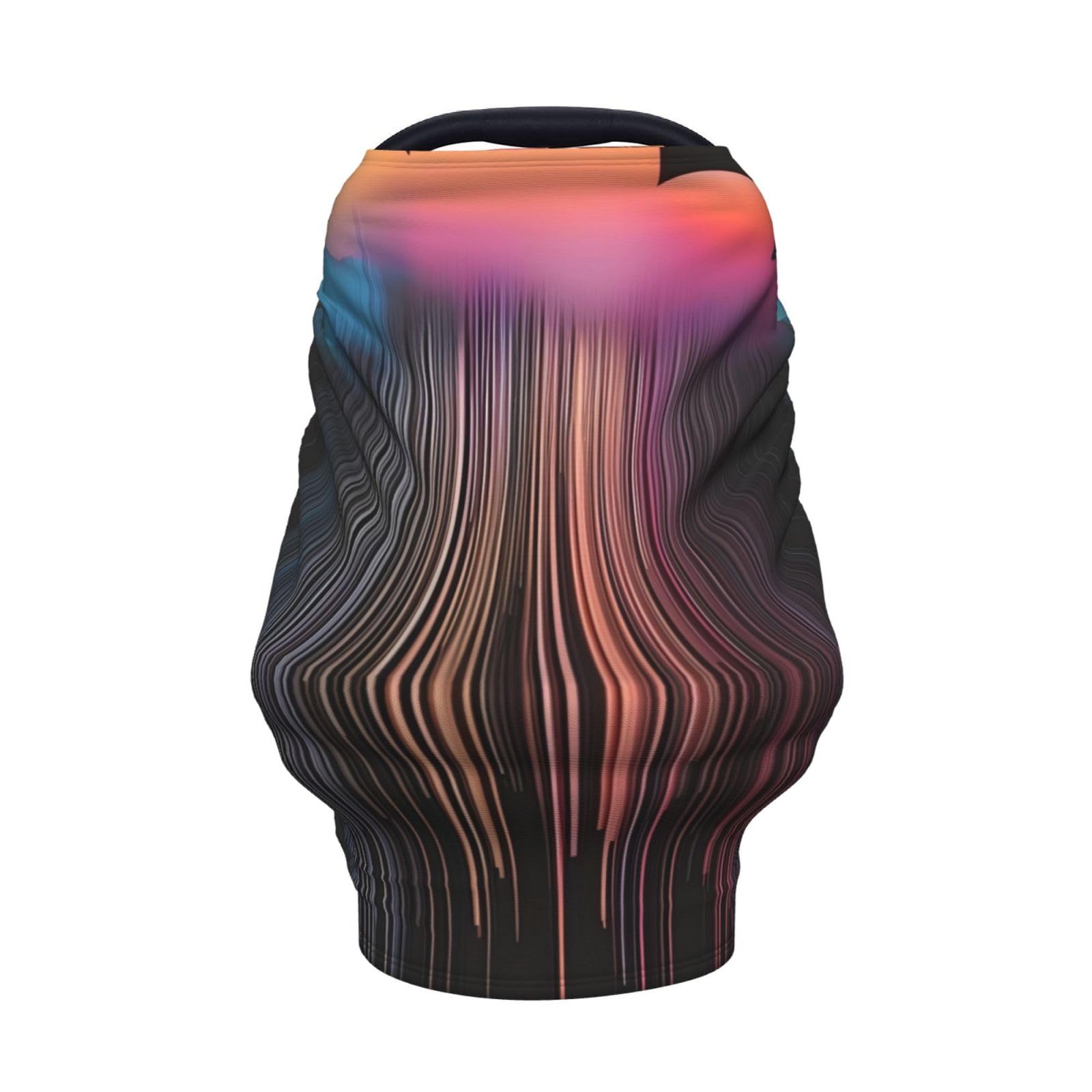 XZDHYZ Colorful rainbow rain Versatile full-print Stroller Chair Cover/Nursing Cover, specially designed for your baby, Black