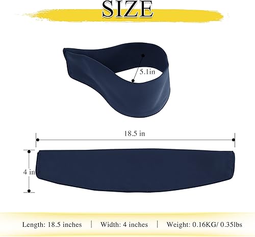 Miniatura 2 de NICETOWN Alzapaños magnéticos fuertes para cortina de pared, sin tornillos, perfectos para cortinas (azul marino, 18.5 x 4 pulgadas, juego de 4)