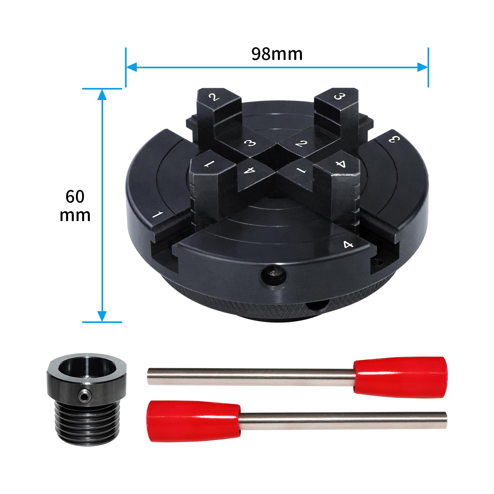 Mandrin de tour à bois,102mm 4 Mâchoires mandrin de tour centrage automatique M33 Avec adaptateur M18(1)