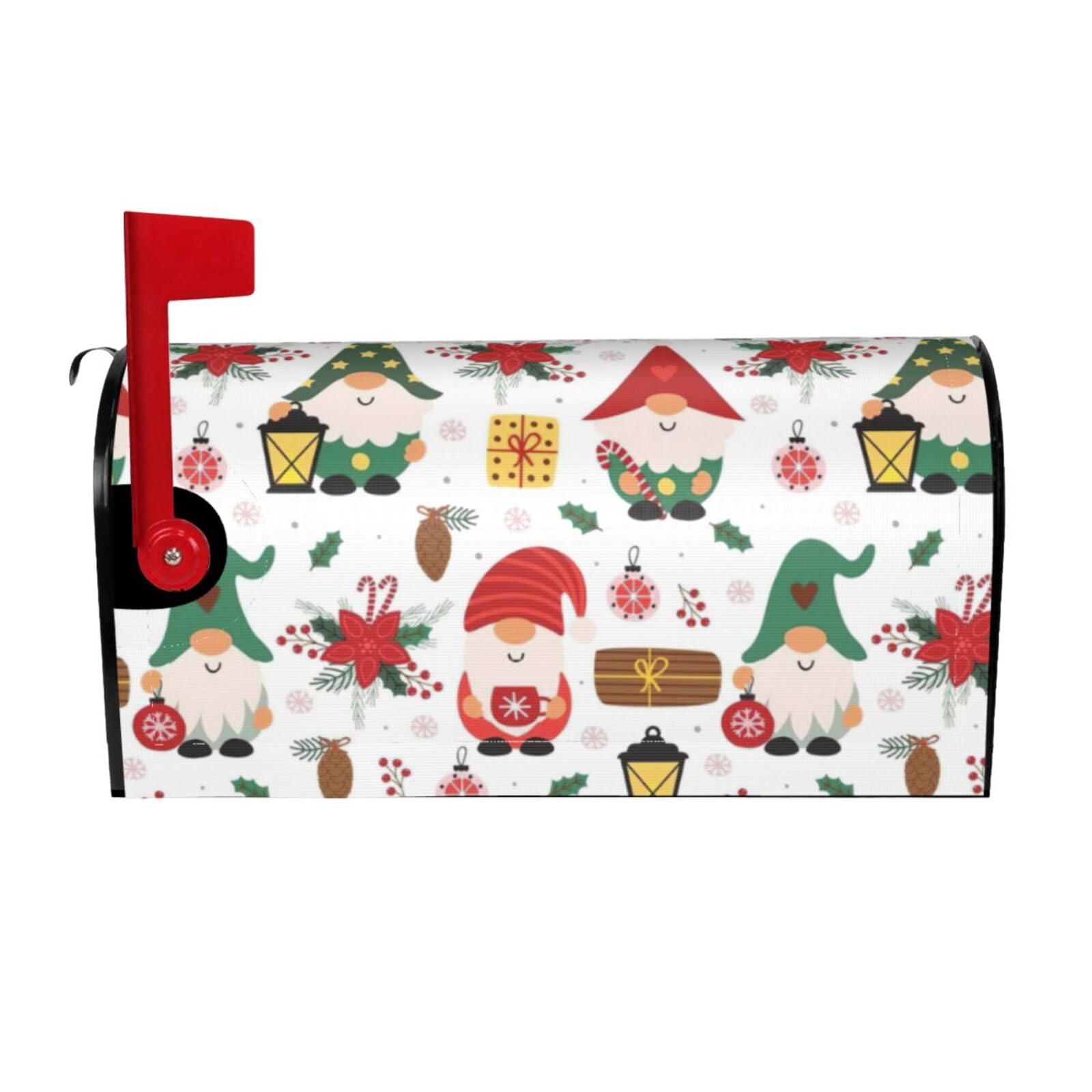 Cute Gnome Print Mailbox Cover Wraps Post Letter Box Cover Decor For Outside Garden Yard Farmhouse Home