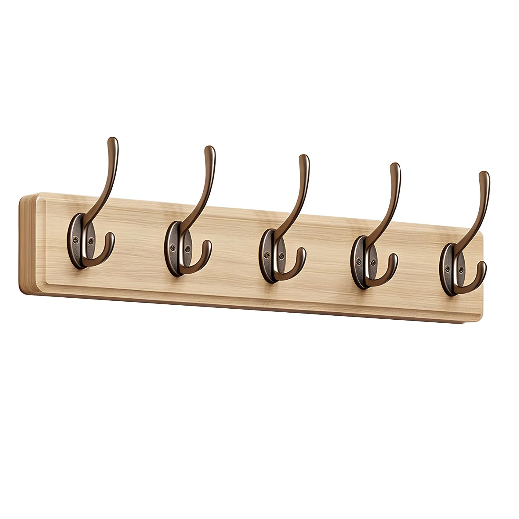 Tzufa Crude Wood Solid Wood Coat Hooks Wall Mounted Coat Rack Decorative Vintage Key Hanger