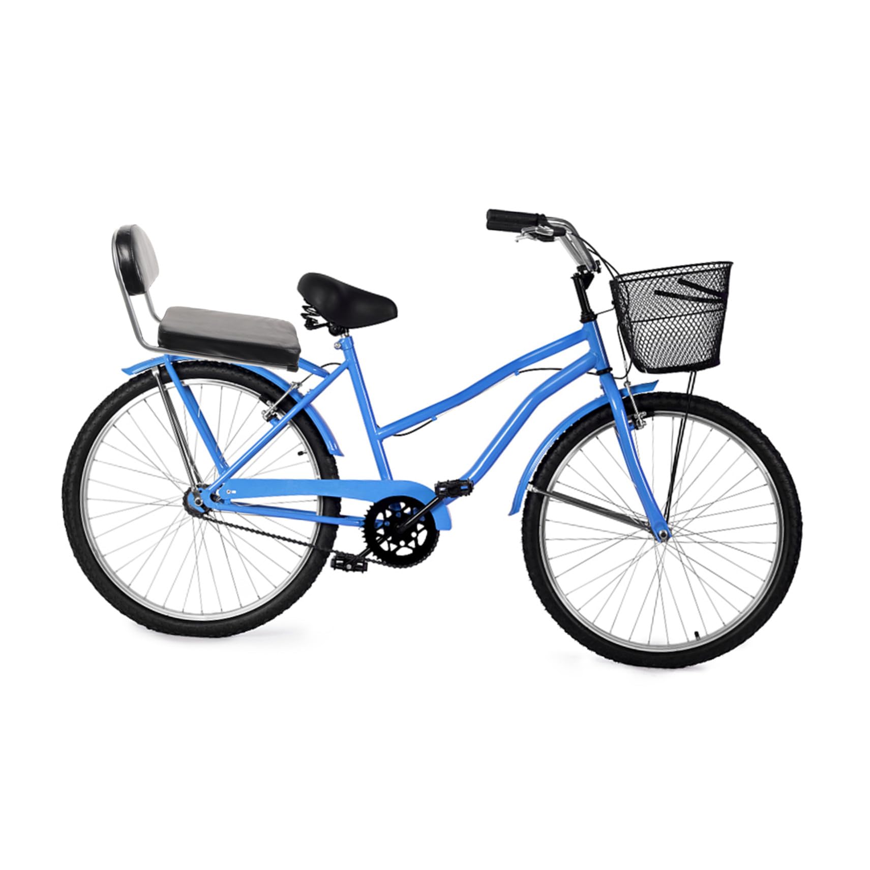 SUPVOX Fahrrad Rücksitzkissen aus Hochwertigem Leder und Metall Elastischer Bequemer Fahrradsattel für Mountain Rennräder Einfach zu Montieren Passend für Fahrradmodelle Schwarz XL
