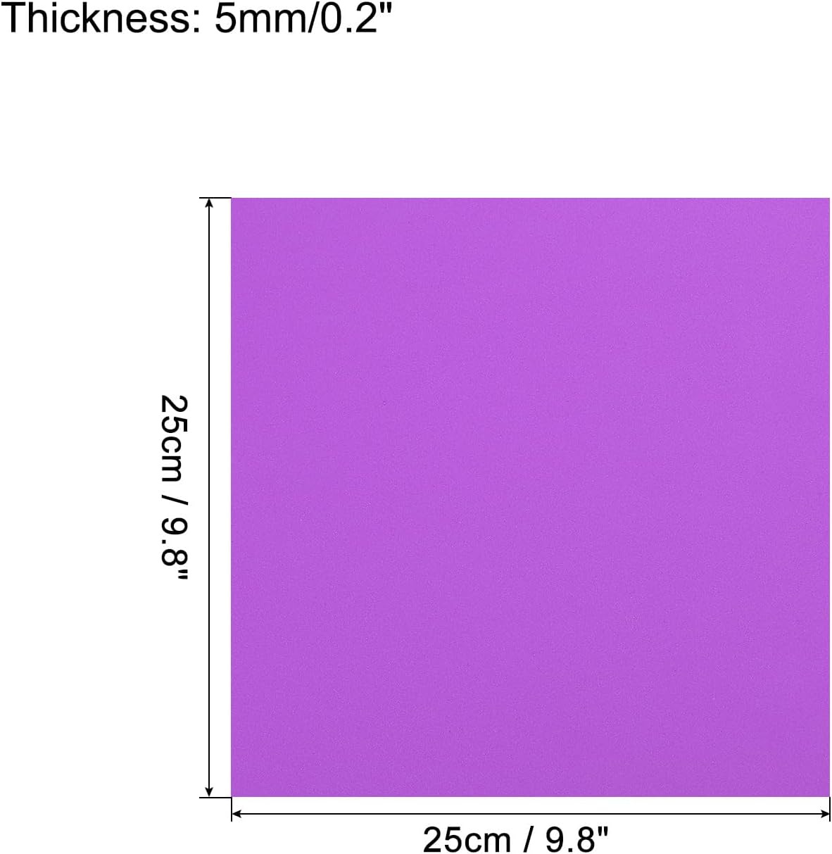 MECCANIXITY EVA Foam Sheets Purple 9.8 Inch x 9.8 Inch 5mm Thick Crafts Foam Sheets for Costumes, Arts and Crafts Projects Pack of 6