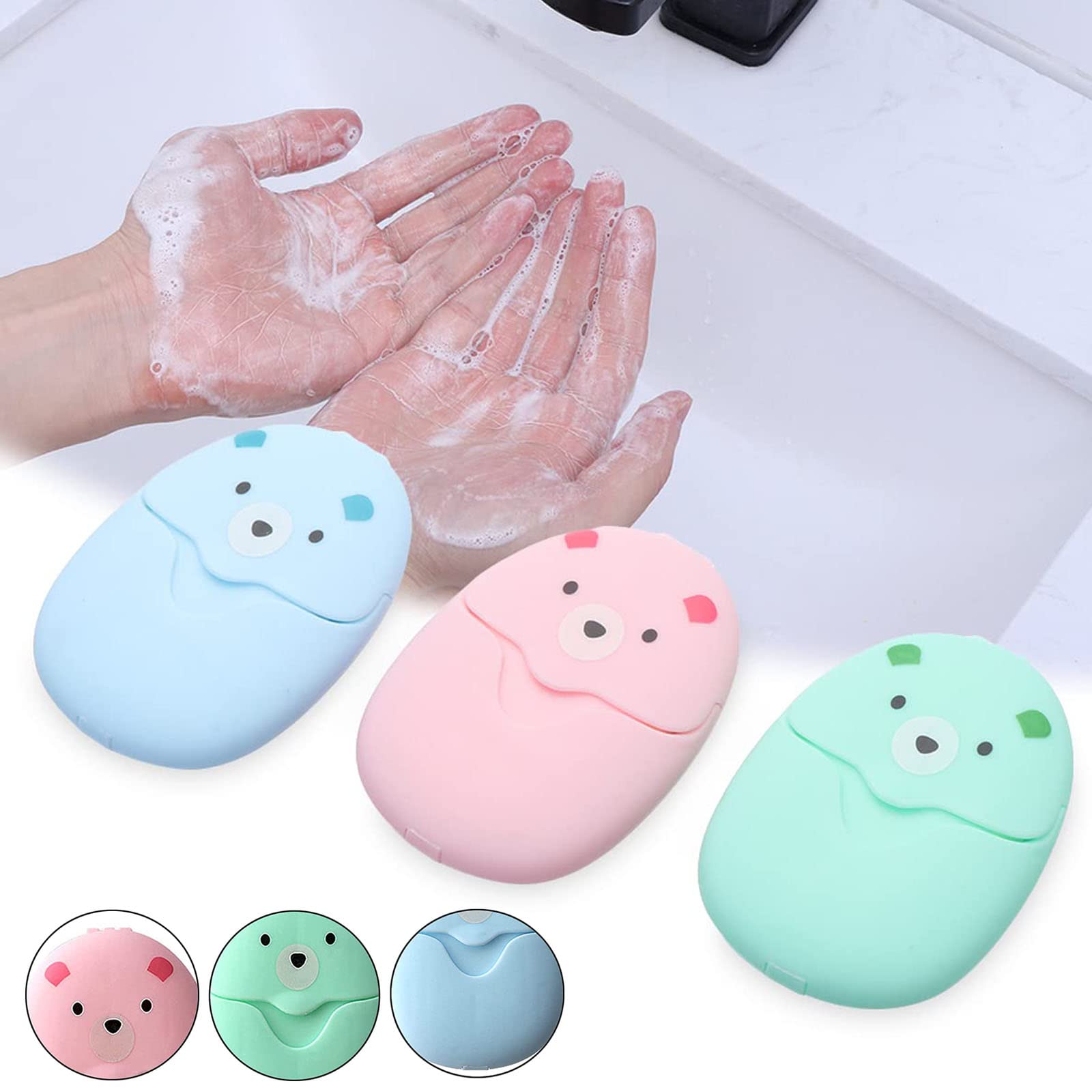 Acquista Petalo di carta sapone da viaggio portatile usa e getta sapone per le mani tablet bambini lavaggio a mano carta sapone sapone da bucato a forma di fiore per esterni in