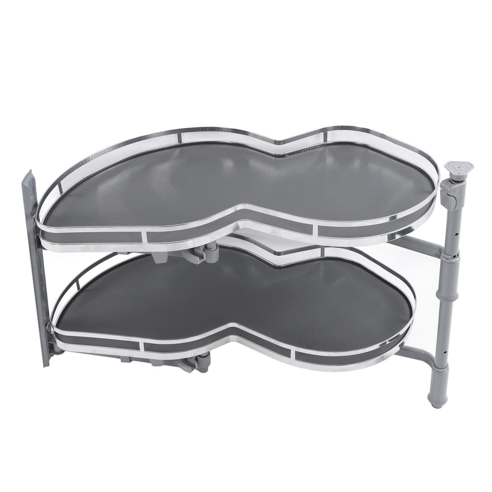 Keenso Blind Corner Cabinet Organizer, 2 Tier Swing Design (Offen gelassen)