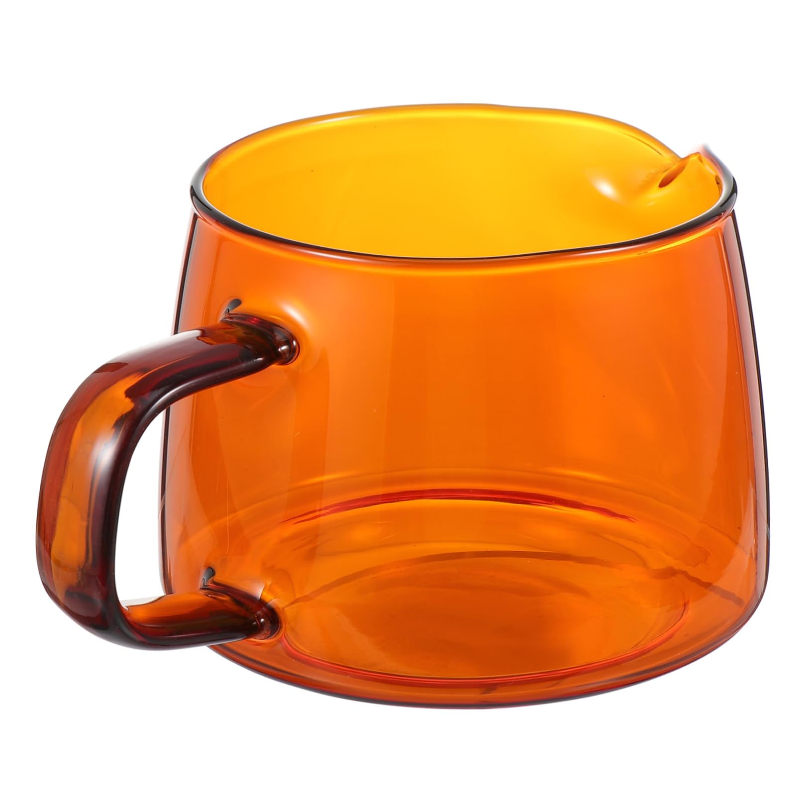 FUNOMOCYA 1pc Coffee Set Pour Coffee Server Clear Coffee Cup Coffee Creamers Clear Milk Cups Clear Coffee Mug Clear Cups Clear Espresso Cups Portable Coffee Mug Dipping Bowls Glass Yellow