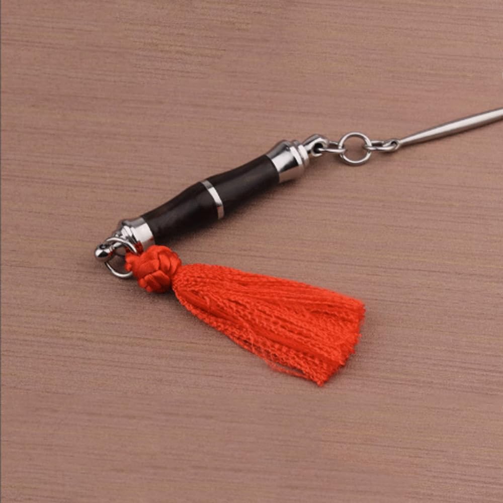 Frusta in Acciaio Inox A Nove Sezioni Frusta per Le Arti Marziali, Frusta per Il Combattimento di Autodifesa per Bambini, Adulti E Anziani,Jujube Stone,M