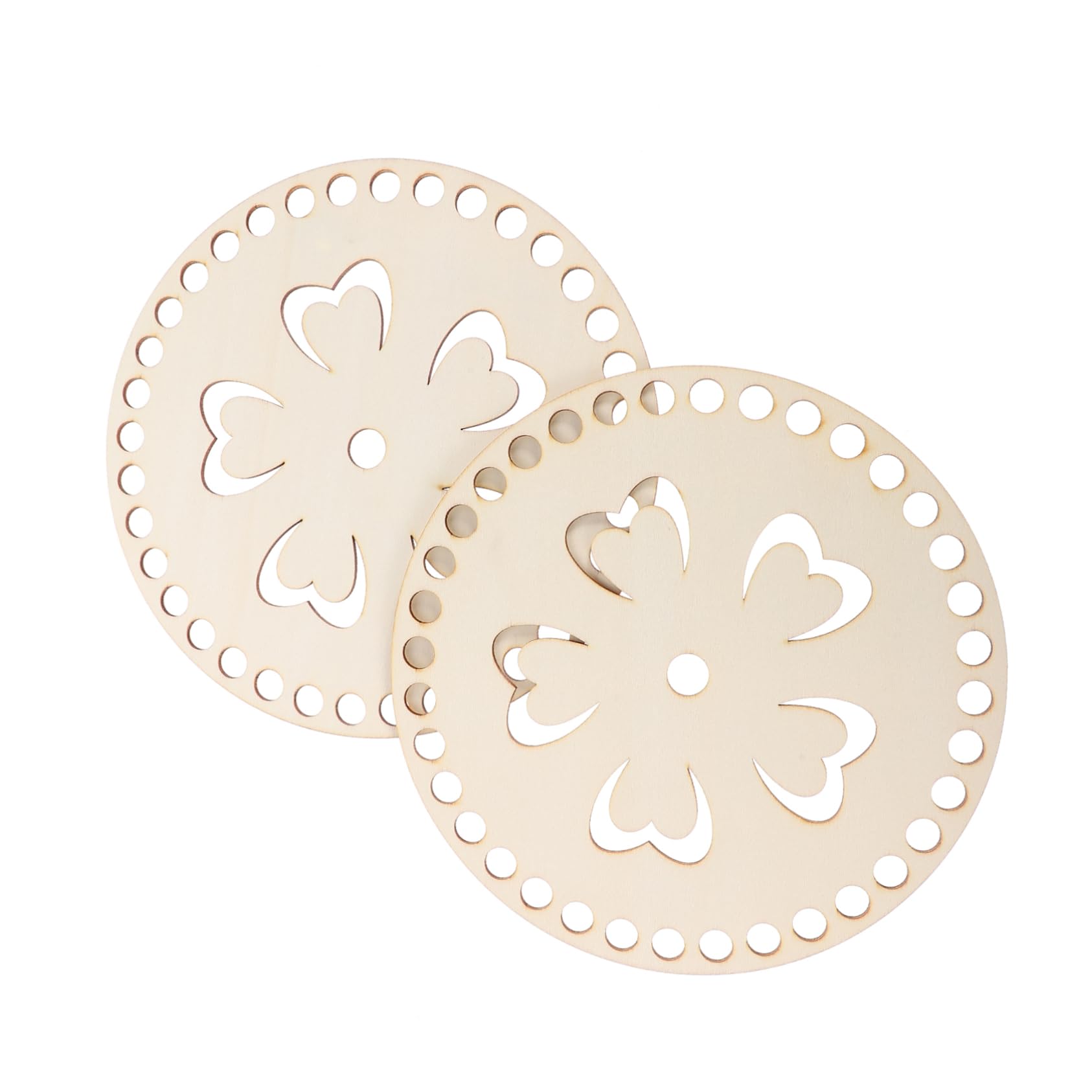 ARTIBETTER 2pcs Wood Chip Accessories Bag Material Round Bag Bottom Crochet Bottom Shaper Pad Basket Bottom Crochet Knitting Crochet Project Bags Base Indoor Knitting Accessories Storage