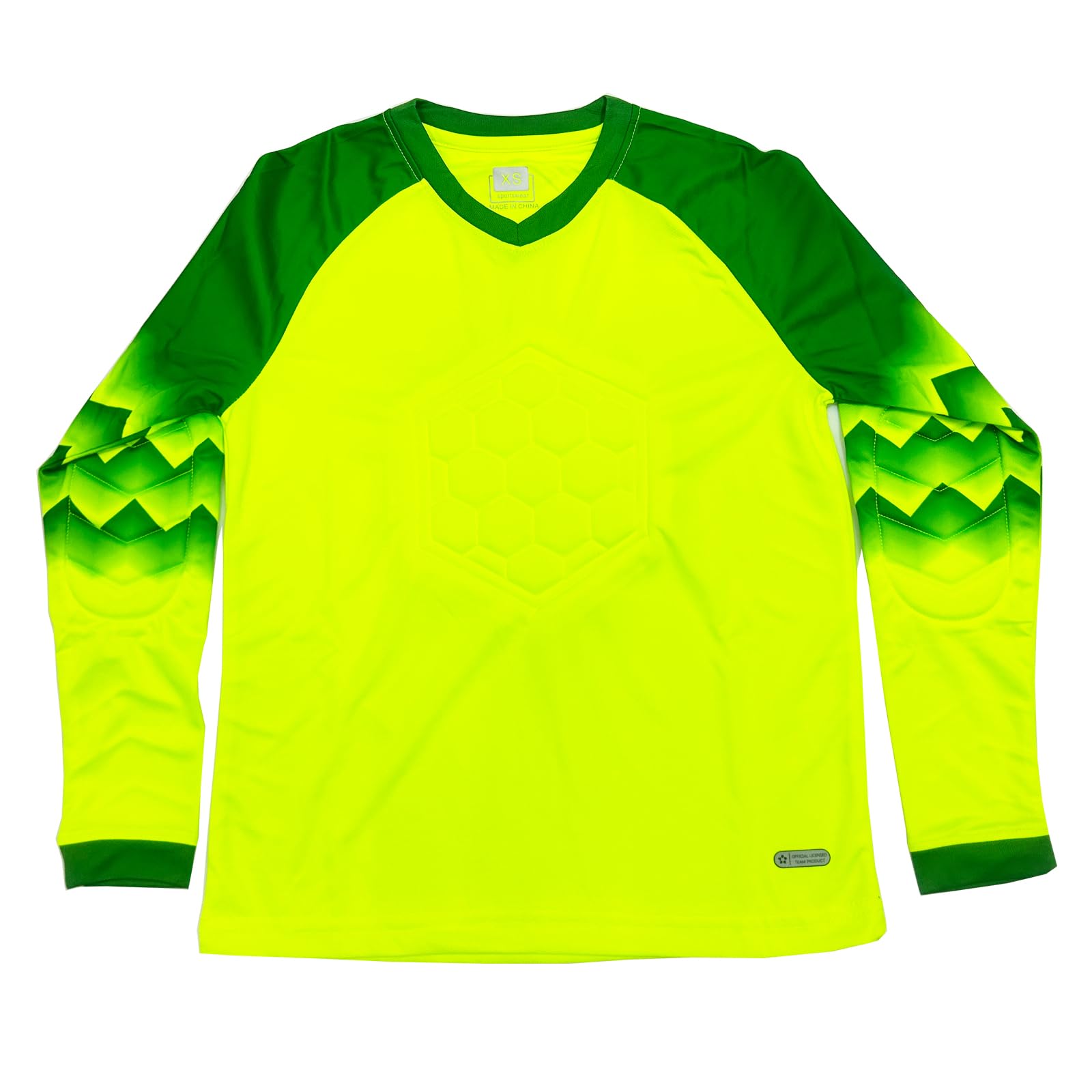 TACKTIMES Jungen Sportshirt Fußball Torwart Trikot Set Gepolstert Langarm Schutz Ausrüstung Anzug