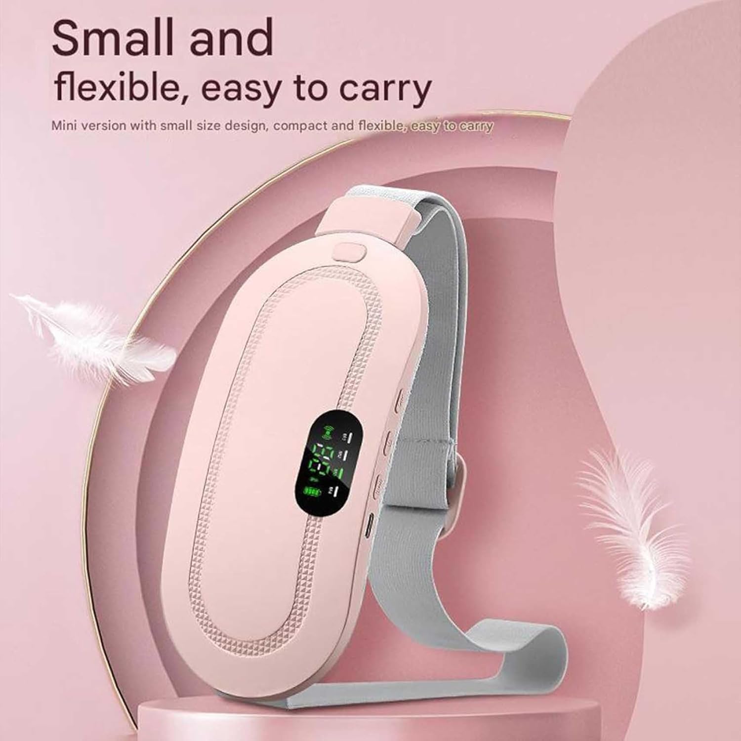Warmher Smart Menstrual Heating Pad - Effectively Relieves Menstrual Cramps, Portable Cordless Heating Pad Whit 3 Heat Level, Cramp Pal 2.0 Caring for Every Woman (Pink)