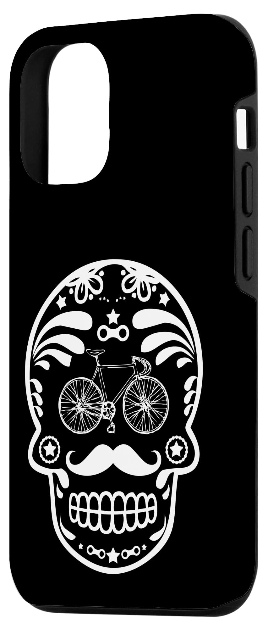 Day of the Dead Cycling Sugar Skull Love to Ride Design Case for iPhone 13 Pro - Image 2