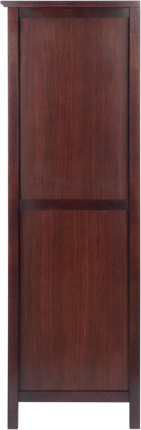 Brooke Jelly Cupboard, 4-Section Cabinet, Walnut