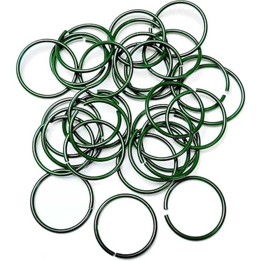 ZOPPER 100 Garden Plant Rings, Reusable Green Plastic Coated Twisty Ties for Securing Plants, Vines, and Stems, Indoor and Outdoor Plant Support โ image 1