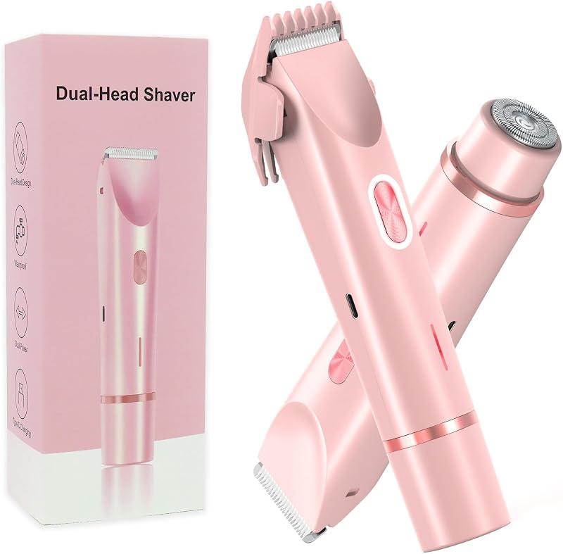 Aparador elétrico Joigivit 2 em 1 para corpo com duas cabeças, rosa