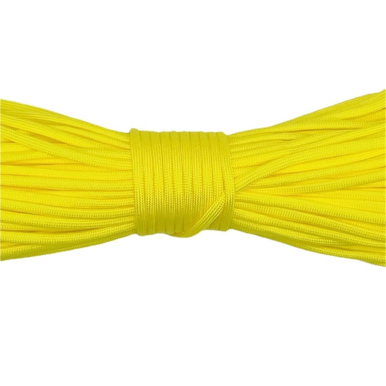 Paracord 5M 10M 20M 31M Paracord 550 Parachute Cord Lanyard Rope 7 Strand Climbing Camping Survival(Yellow,10m)