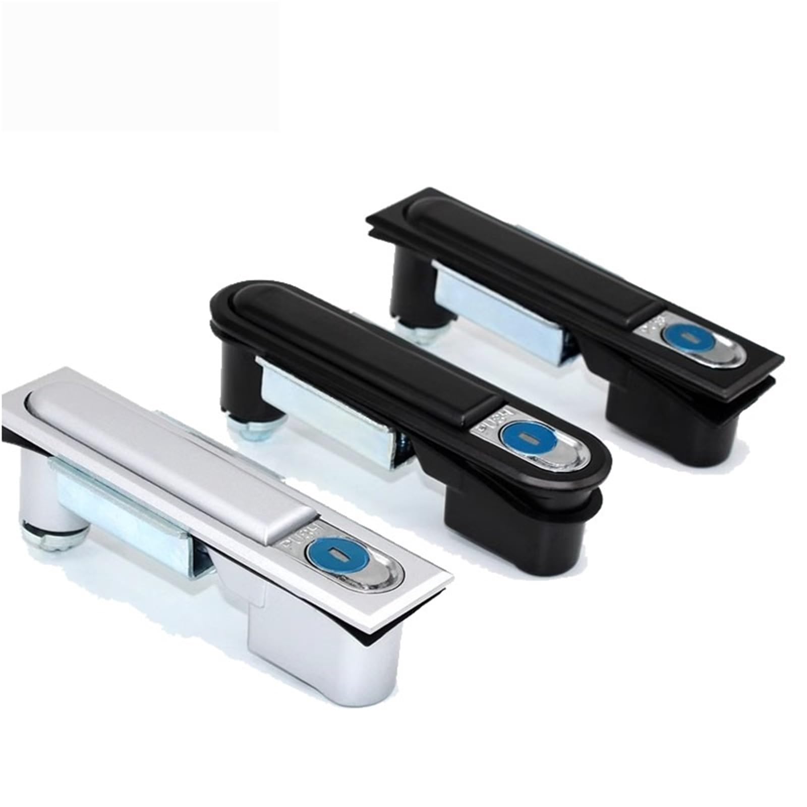 Sxolcoufoh A Silver Black Silver Square Plane Ms818 Distribution Box Cabinet Door Locks 1Pcs(A Silver)