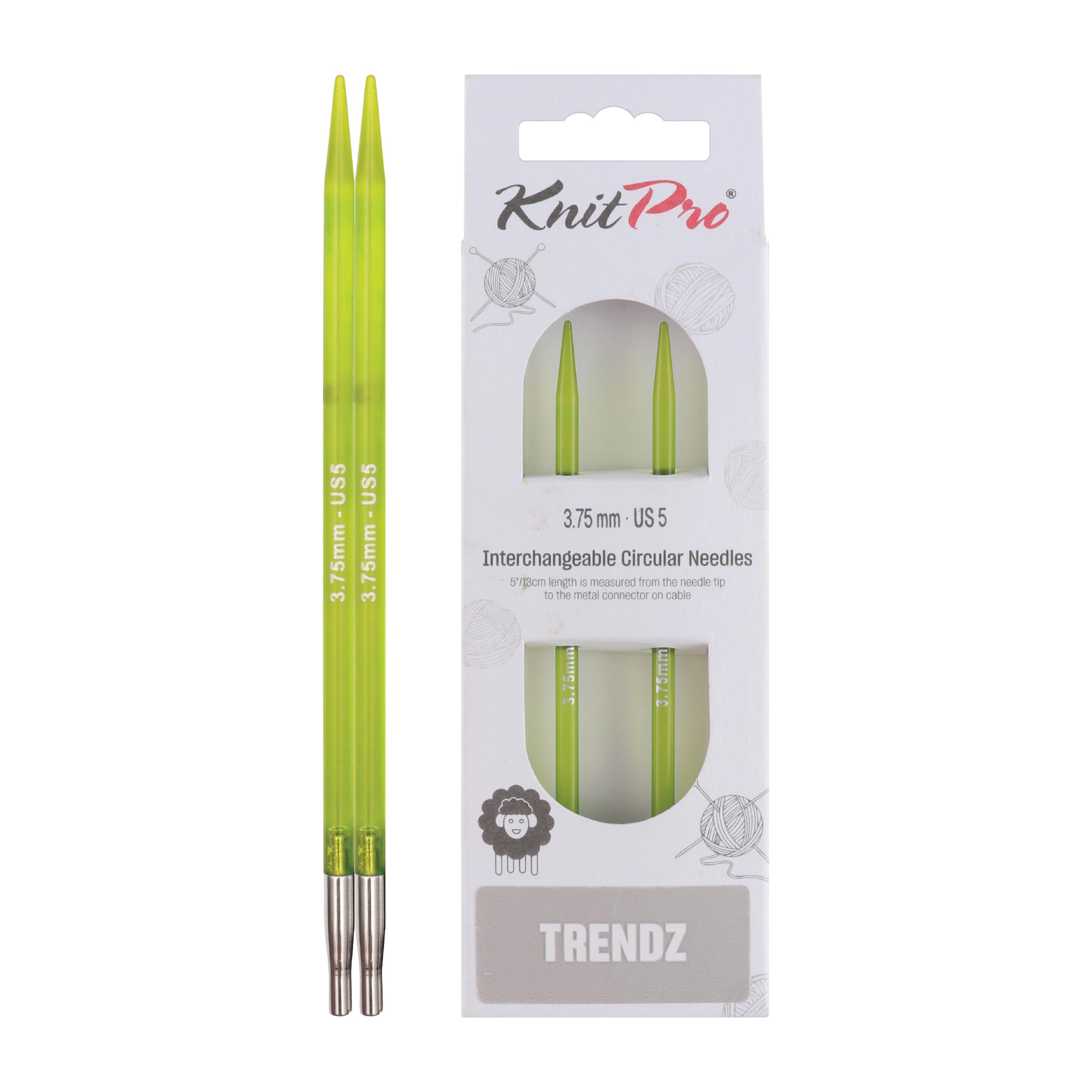 KnitPro Trendz Interchangeable Circular Needles 5" (13cm) | 3.75mm
