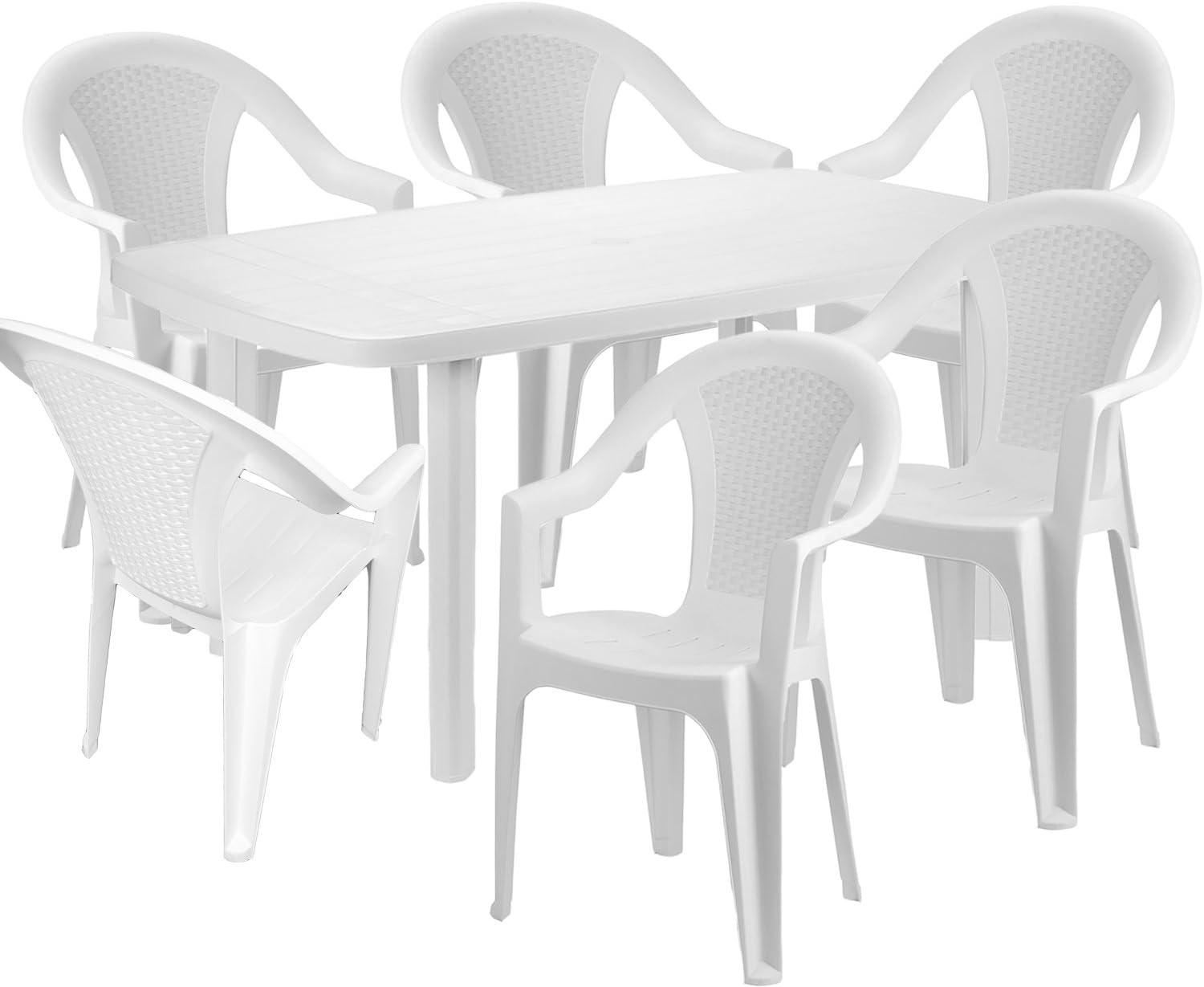 Mojawo® Praktisch und Schön! Gartengarnitur 7teilig Esstisch