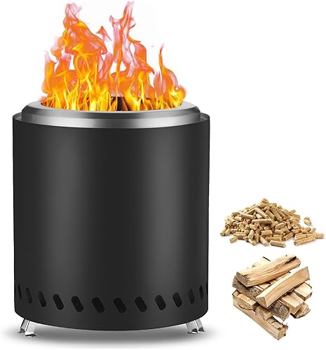 Fogata de mesa con soporte, 9.8 pulgadas de alto x 8.6 pulgadas de profundidad, mini hoguera portátil para zonas urbanas y suburbios, alimentado por