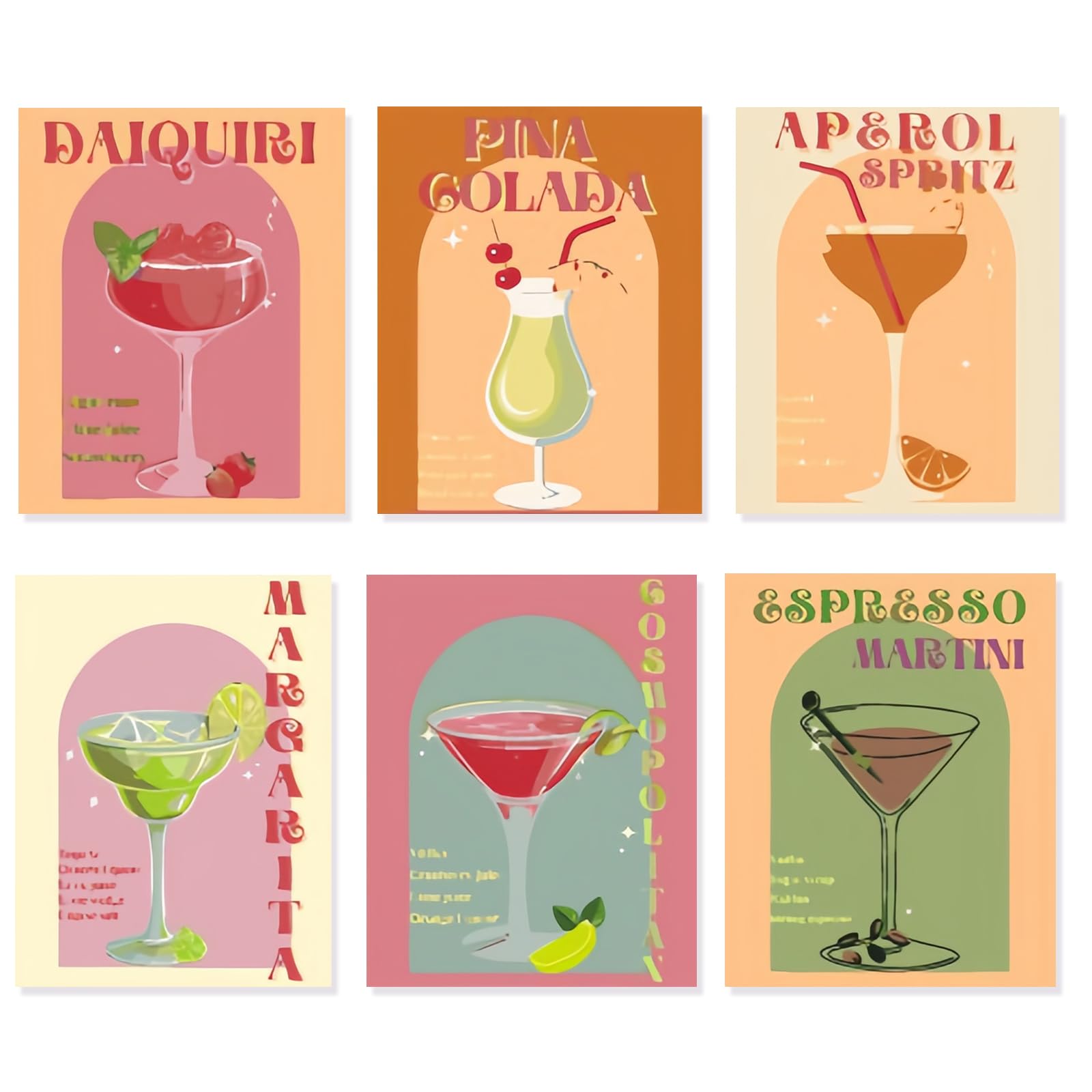 Kit Pittura Con Numeri Lxmydm | 6 Tele Frutta 30x40 Con Pennelli E Colori Acrilici | Attività Creativa Per Adulti E Principianti