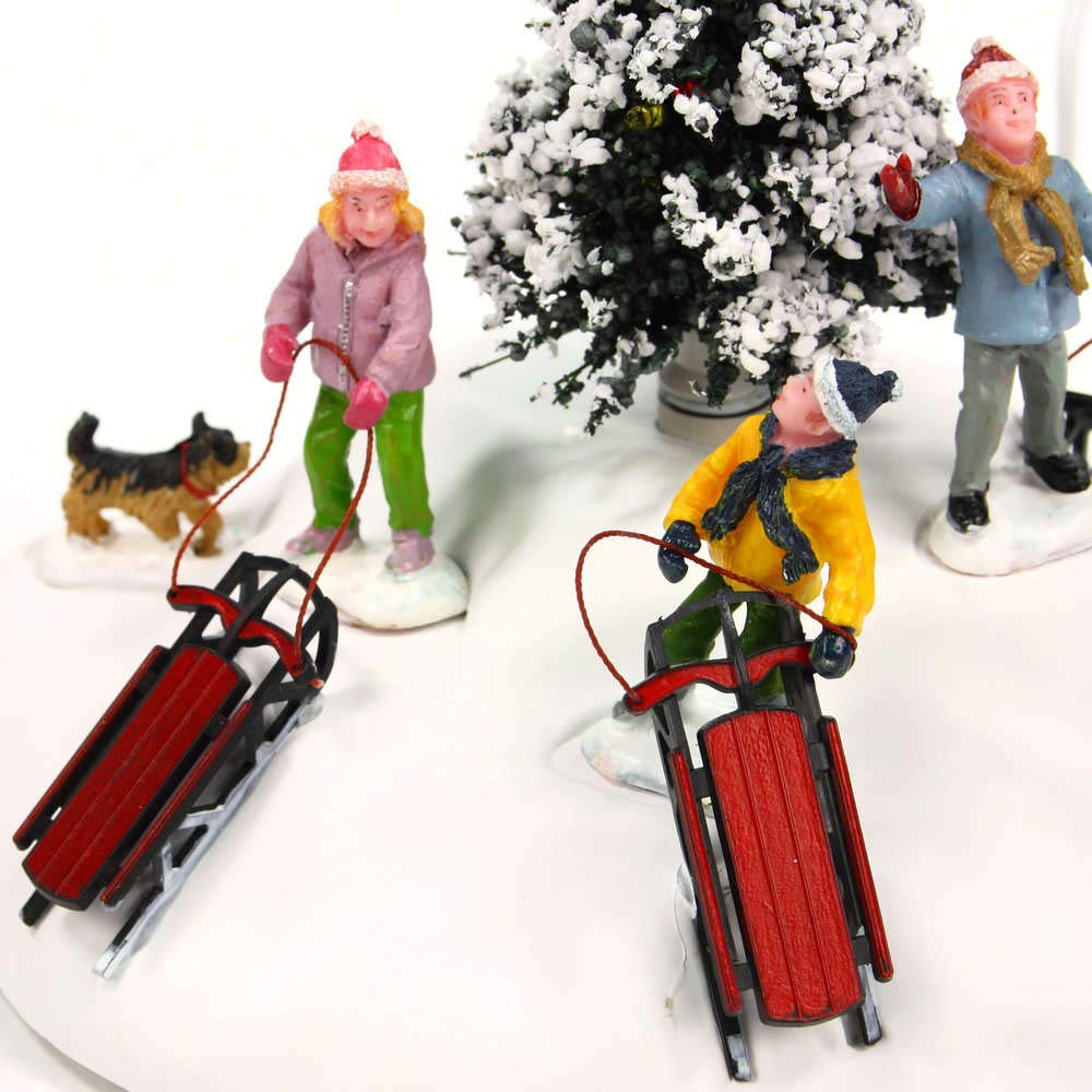 Lemax : Animation Père Noël Dans Les Airs Musicale