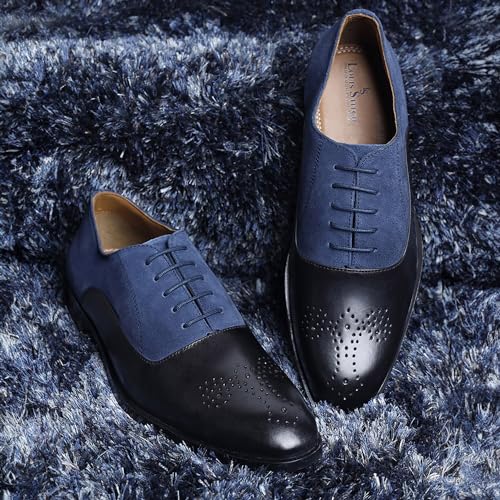 Image of LOUIS STITCH Men's Formal Shoes | Handcrafted European Leather Brogues | Lace-Up Style for Business, Formal (LSEUBGSU)