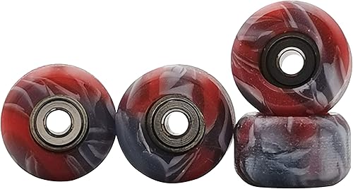 Ruedas para Patineta RACOFSB con Rodamientos CNC Torneadas en Espiral de Color Mezcla Roja de Nuevo Material