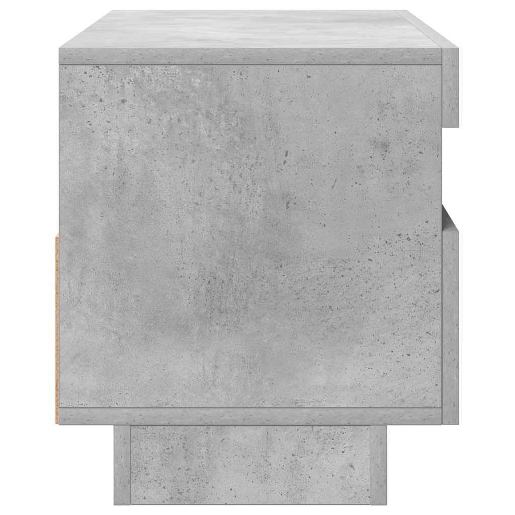 vidaXL Meuble TV avec lumières LED Gris béton 80x35x40 cm