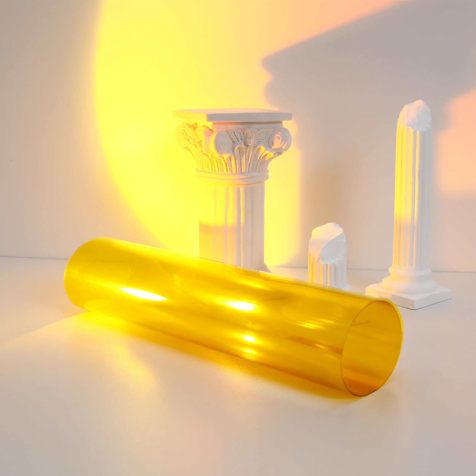 HOMSFOU Gelatine Colorate per Luci in Pet Bordo Liscio e Leggero, Film Trasparente per Filtri Faretti 66mm, per Illuminazione Fotografica e Studio