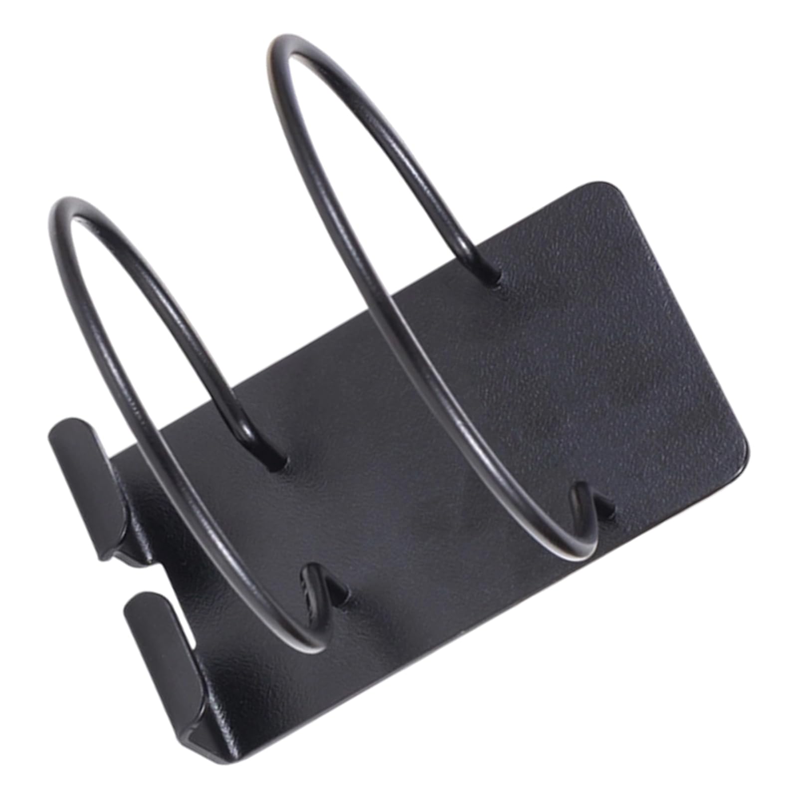 Support pour sèche-cheveux en acier au design compact et finitions premium