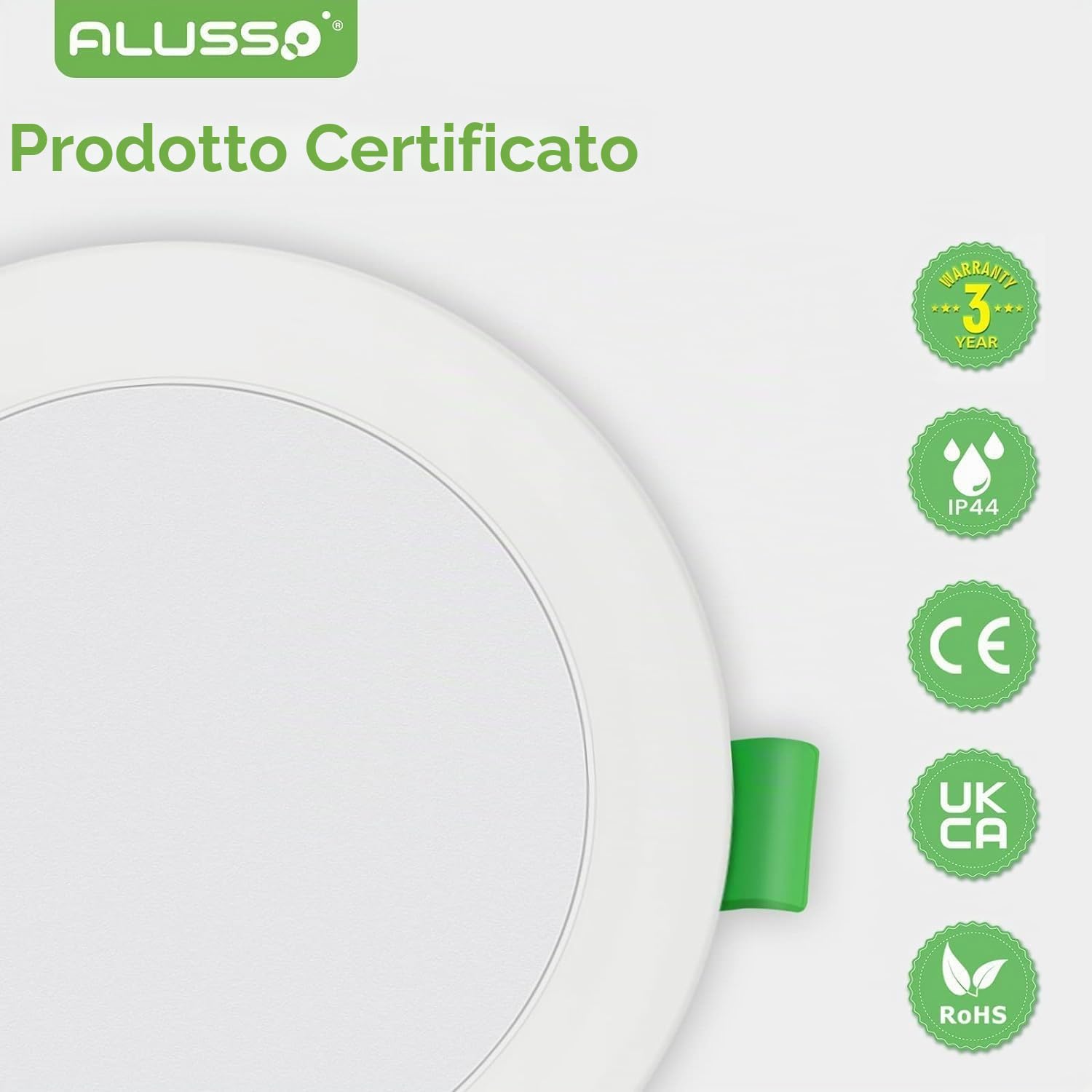 ALUSSO Set di 6 faretti LED da incasso piatti 230 V, 10 W, 800 lm, intensità variabile, ultra sottile, profondità di incasso 30 mm, bianco caldo 3000 K, bianco neutro 4000 K, bianco freddo 6500 K,