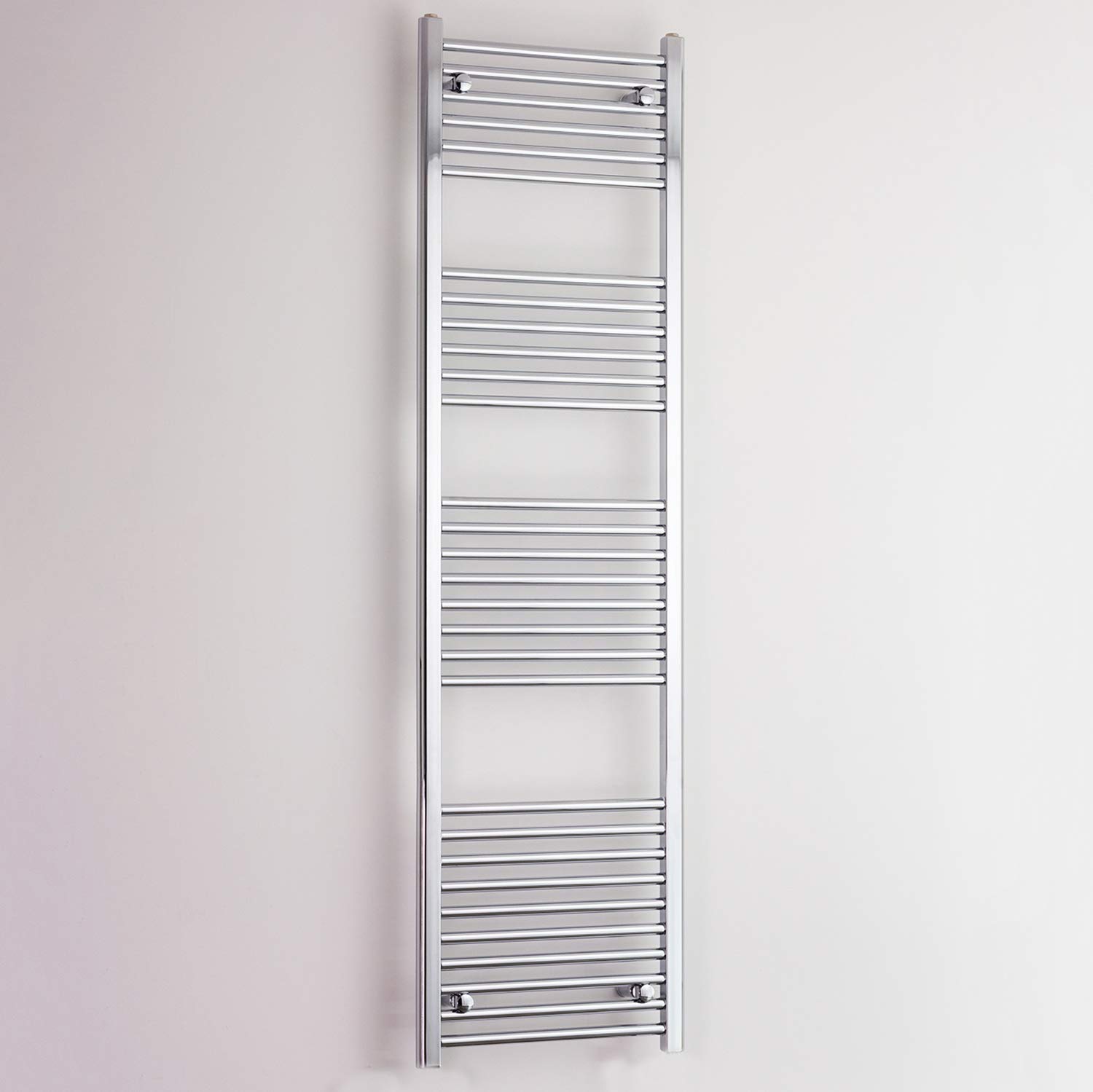 Companyblue Chrome 400Mm Wide Heated Towel Rail Radiator Curved Ladder For Stylish Bathroom (400 X 1800 Mm)