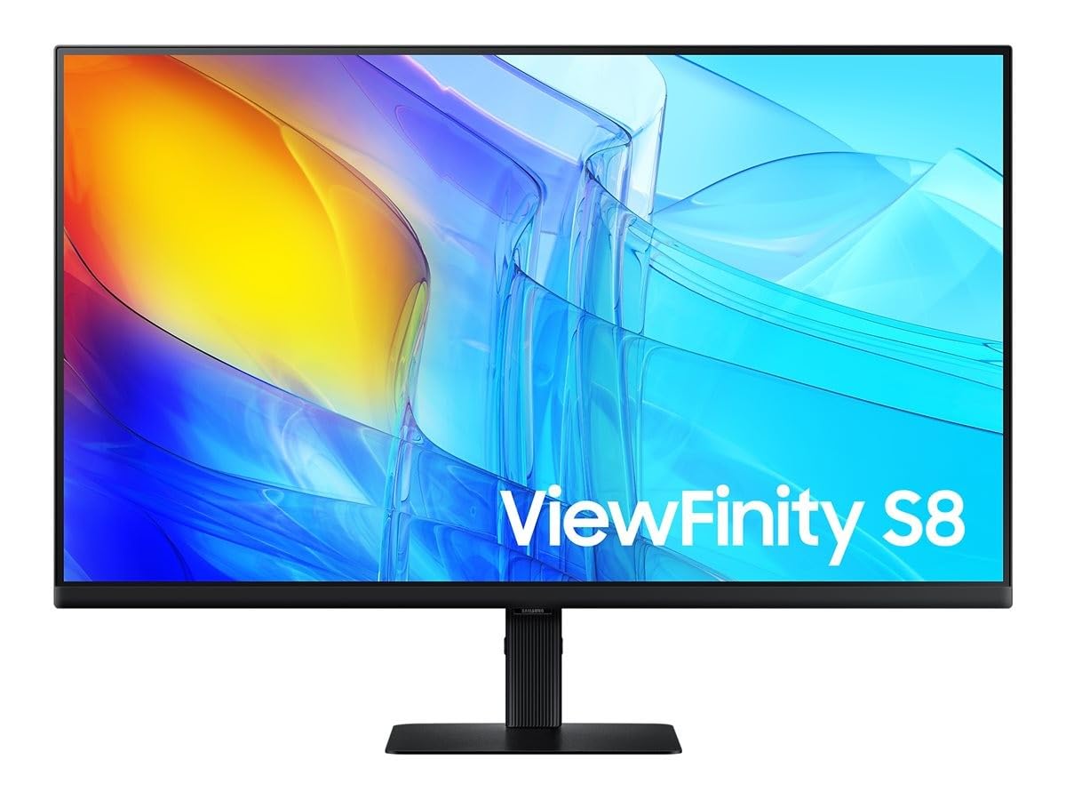 Samsung ViewFinity - Schermo piatto per PC S80D 32", 4K risoluzione 3840x2160, piastrella IPS, HDR10, 350 CD/m2, installazione One Click, orientabile, inclinabile, supporto da parete VESA, porte HDMI
