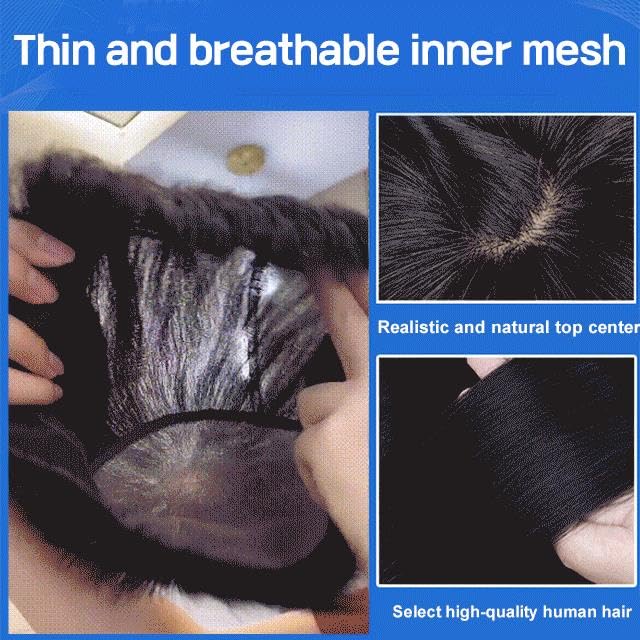 Miniatura 3 de Peluca completa natural y realista de negocios para hombres medianos y ancianos, peluca negra para hombre, peluca negra de Dailypurc, peluca de pelo
