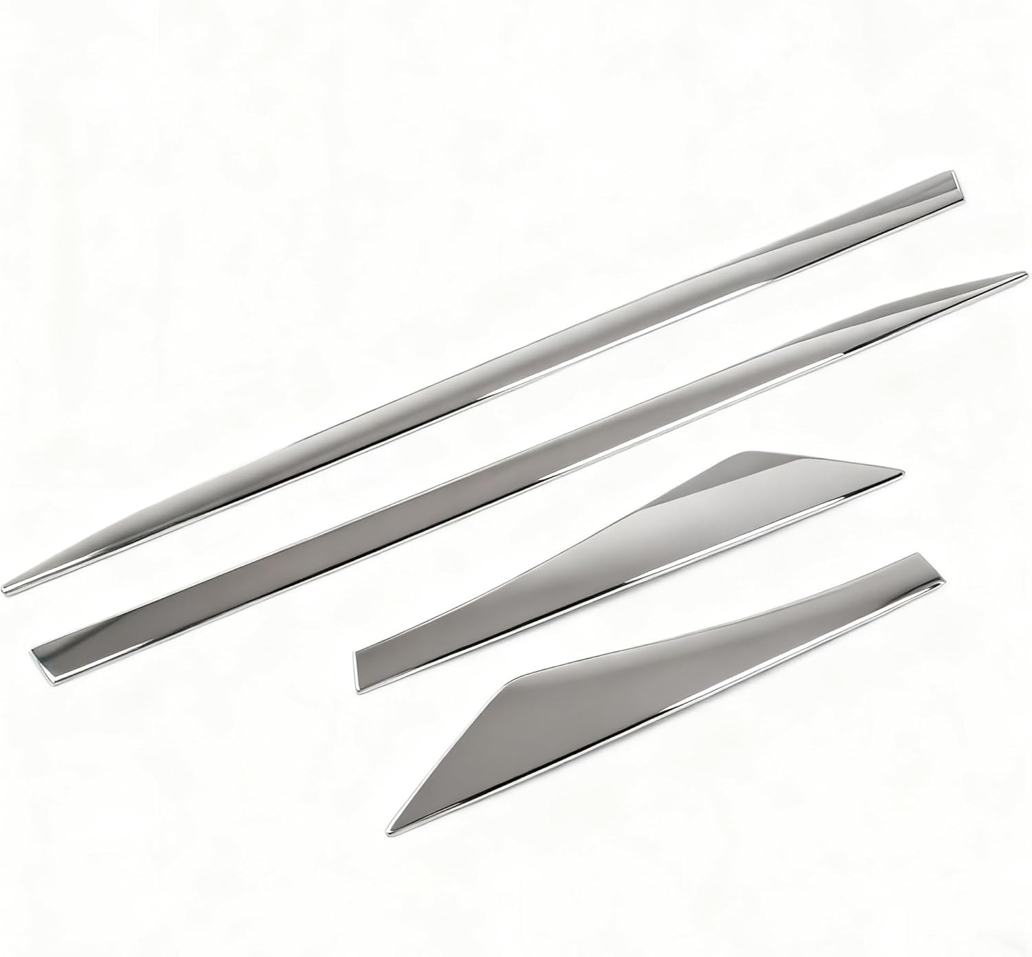 Car Body Side Door Molding Cover Trim, for Nissan Rogue 2021 2022 2023 2024 2025 Accessories, Stainless Steel Auto Parts Chrome 4PCS Set (Silver)
