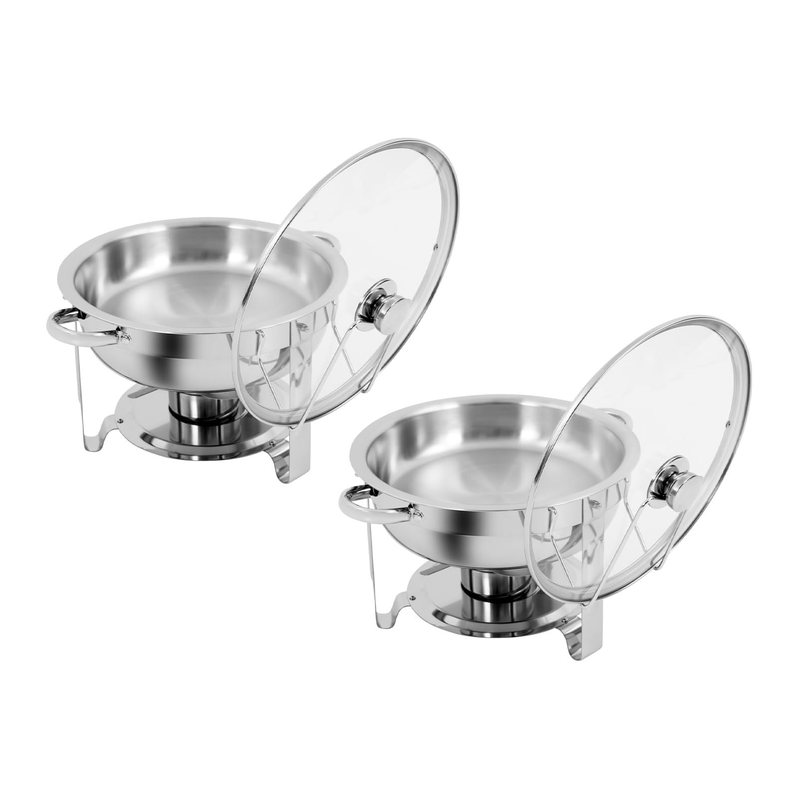 2 scaldavivande Buffetware Chafing Dish Argento con funzione di mantenimento del caldo adatto per buffet feste e alberghi