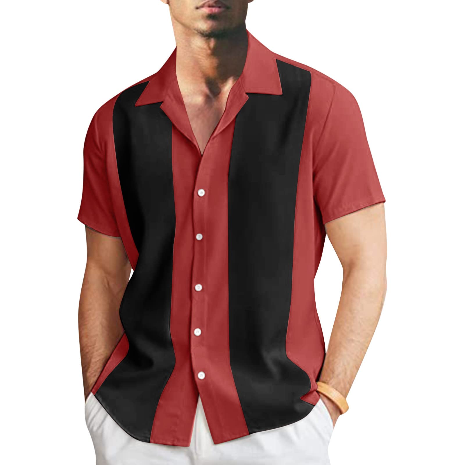 HUK Kona Chemise à manches courtes pour homme | Boutonnée Performance