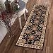 Sultan Sarouk Black Persian Floral Oriental Formal Traditional 3x12 (2'7" x 12') Runner Rug Stain / Fade Resistant Contemporary Floral Thick Soft Plush Hallway Entryway Living Dining Room Area Rug